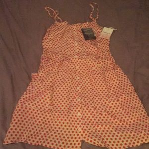 Red and cream polka dot dress forever 21